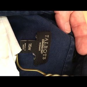 navy blue distressed linen button down